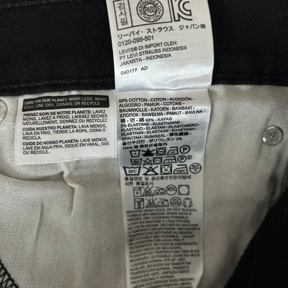 Levi's 541 Black Athletic Taper Jeans Black Stretch Denim Men's Size 34/32 - Picture 6 of 9